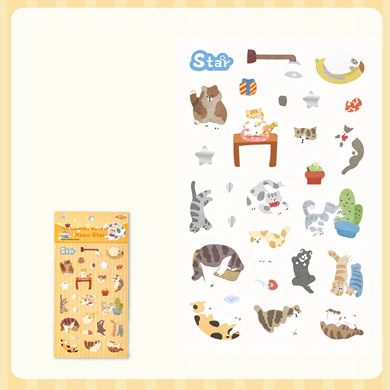 2ABC | Pegatinas Meow Star Paradise Planet Life Party