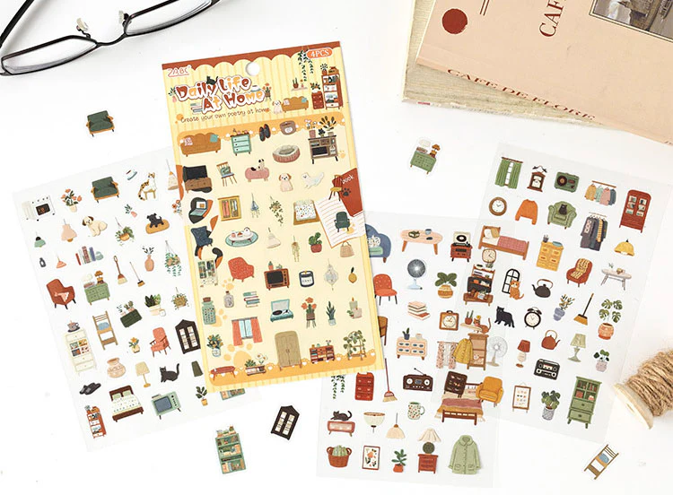 2ABC | Set de Pegatinas Fleeting Pleasure Daily Life At Home (4pc) - Image 2