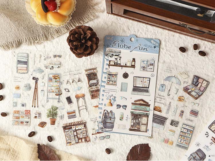 2ABC | Set de Pegatinas It's A Lucky Trip Globe Fun (4pc) - Image 2