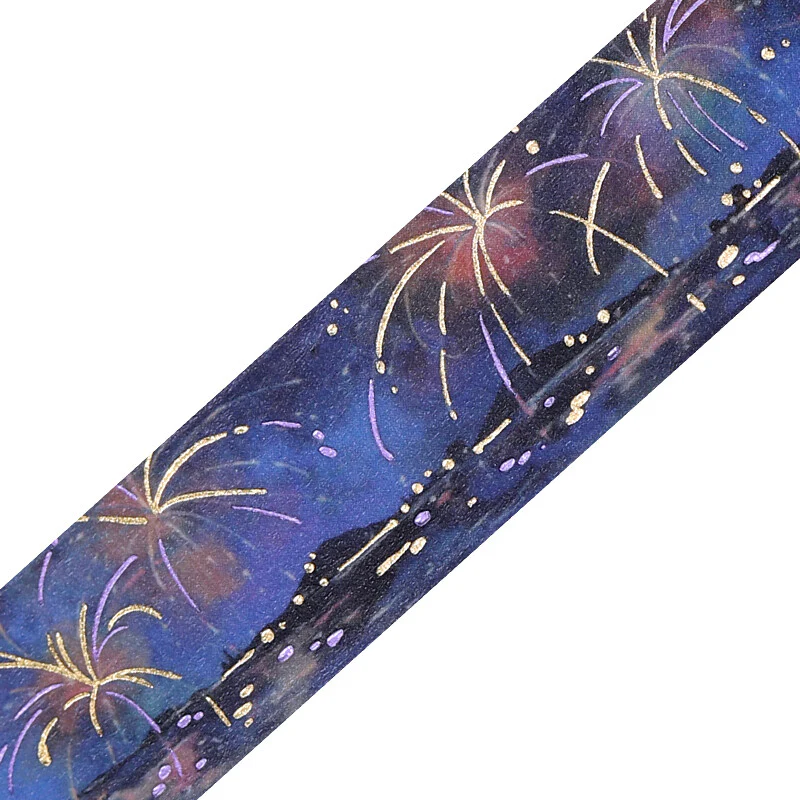 BGM | Foil Sky Illustrated Book Fireworks Washi Tape - Image 2