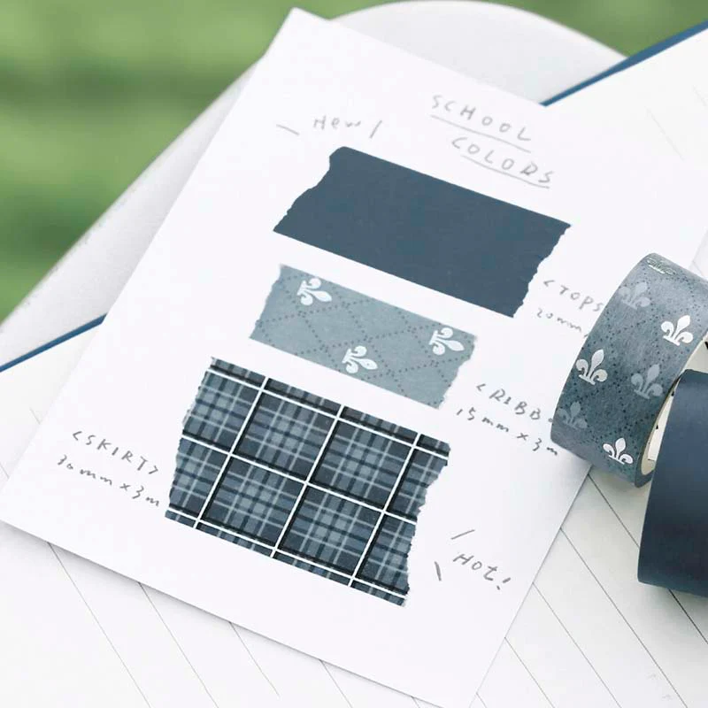 BGM | Set de Washi Tapes School Colors Smoke Blue - Image 5