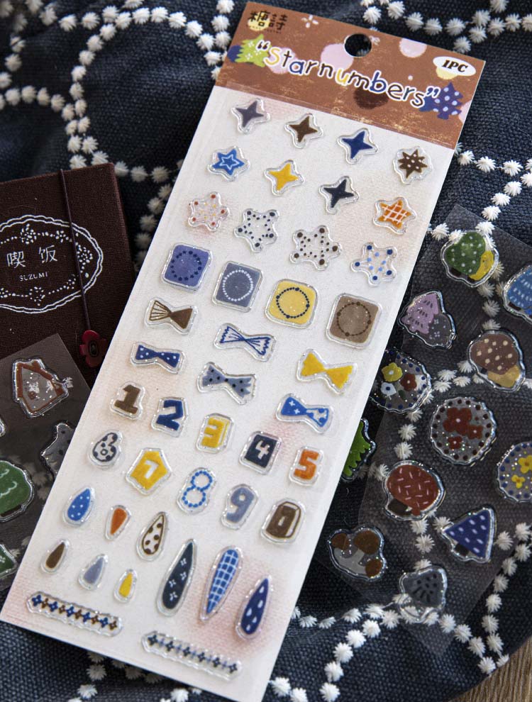 Candy Poetry | Pegatinas Warm Small Item Star Numbers - Image 2