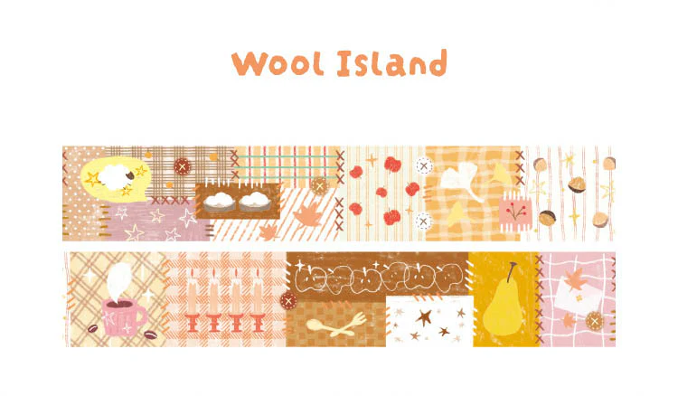 Card Lover | Patchwork Town Wool Island Washi Tape - Image 3