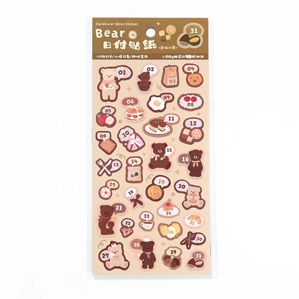 Card Lover | Pegatinas Bears Polka Brown