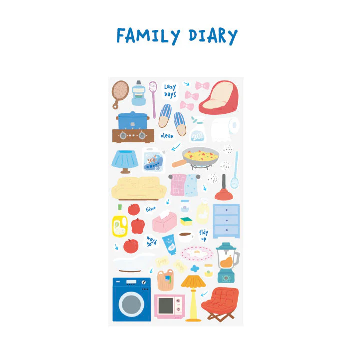 Card Lover | Pegatinas Doudou Daily Life Family Diary - Image 3