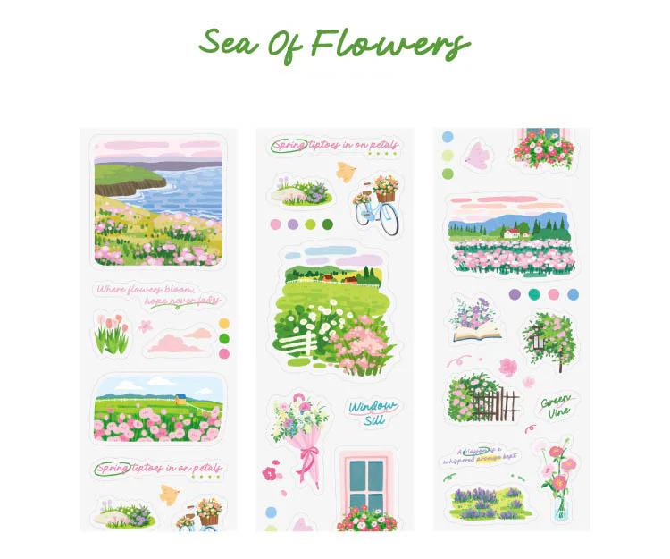 Card Lover | Pegatinas en Rollo Only Flowers Know Sea of Flowers - Image 3