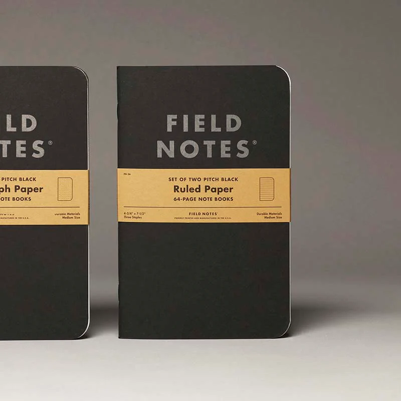 Field Notes | Set de 2 Cuadernos Pitch Black M (Rayas) - Image 5