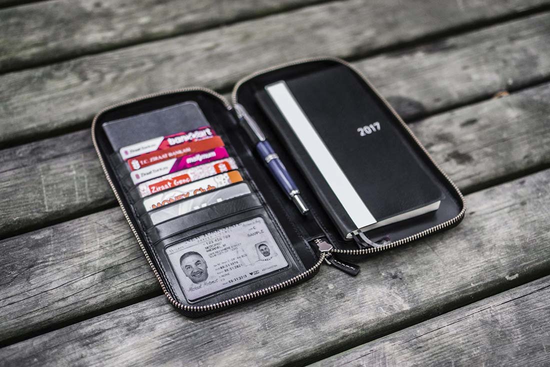 Galen Leather | Funda Leather Zippered Hobonichi Weeks Cover Black - Image 3