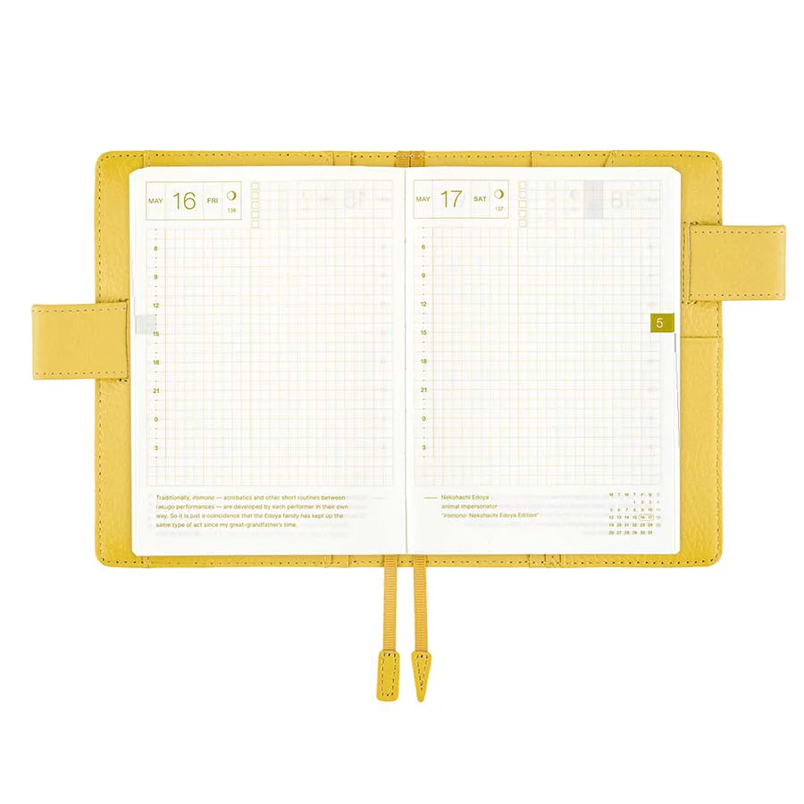 Hobonichi | Agenda Hobonichi Techo A6 Leather: Brilliant Yellow 2026 - Image 7