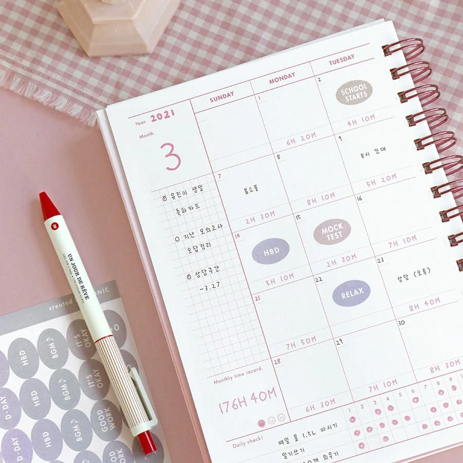 Iconic | Planificador de Estudio Hey Day Pink - Image 14