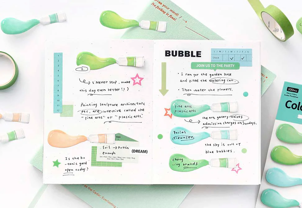 Infeel.me | Notas Adhesivas Color Palette Green - Image 4