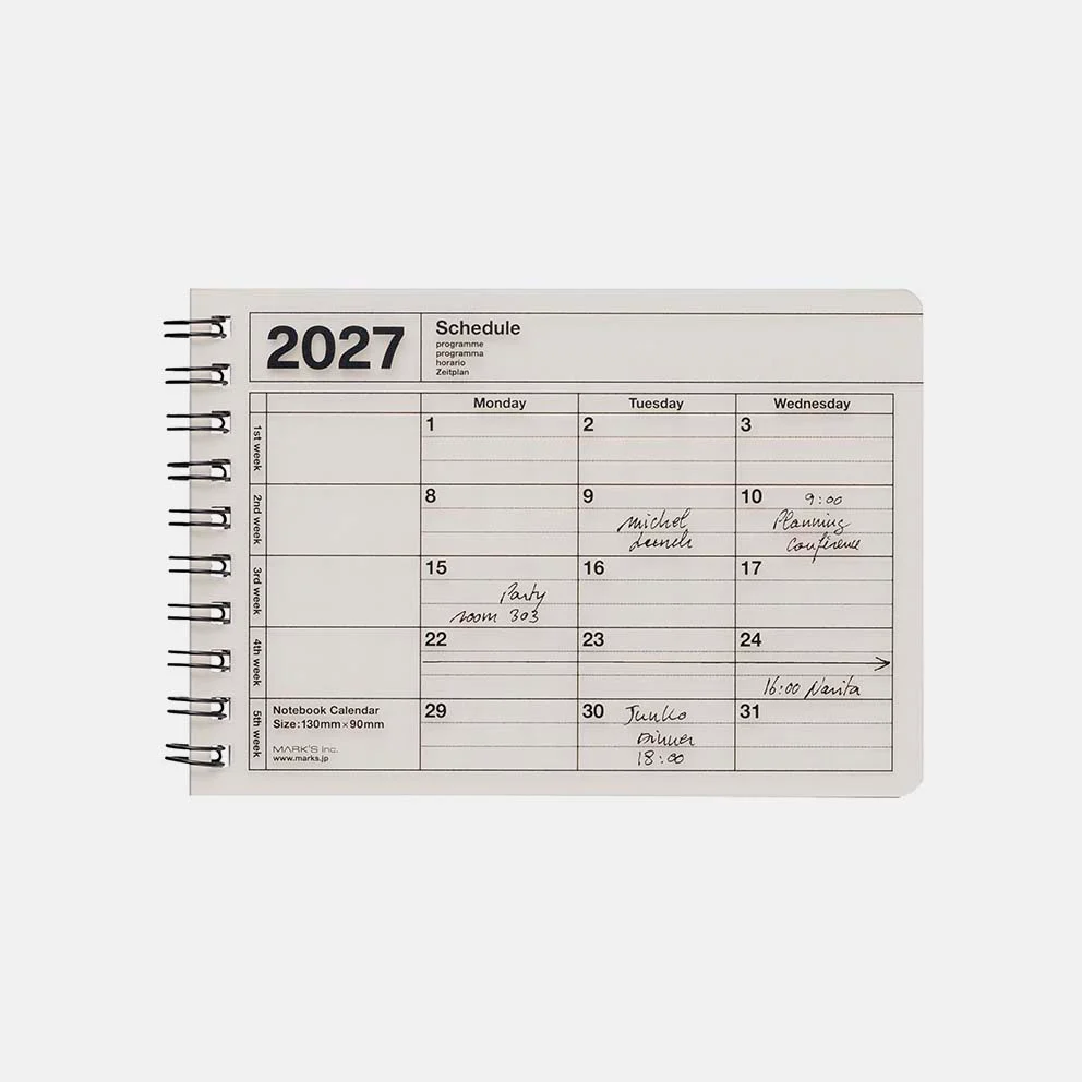 Mark's | Cuaderno Calendario 2027 Mini Ivory