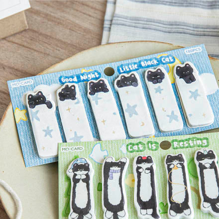 Mo Card | Notas Adhesivas Black Little Cat Good Night - Image 2