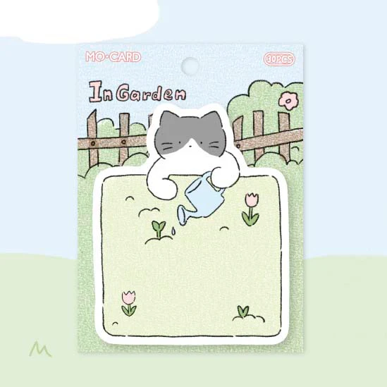 Mo Card | Notas Adhesivas Cat Life Small Theatre In Garden