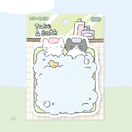 Mo Card | Notas Adhesivas Cat Life Small Theatre Take A Bath