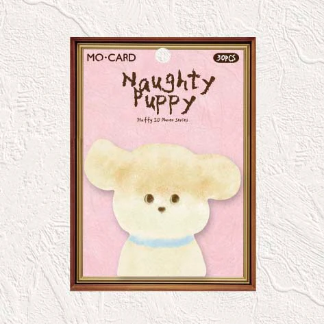 Mo Card | Notas Adhesivas Velvet ID Photo Naughty Puppy
