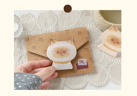 Mo Card | Notas Adhesivas Velvet ID Photo Round Round Siamese - Image 3