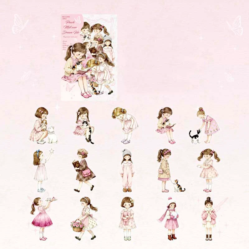 Mo Card | Pegatinas A Maiden's Diary Peach Mist Over Dream