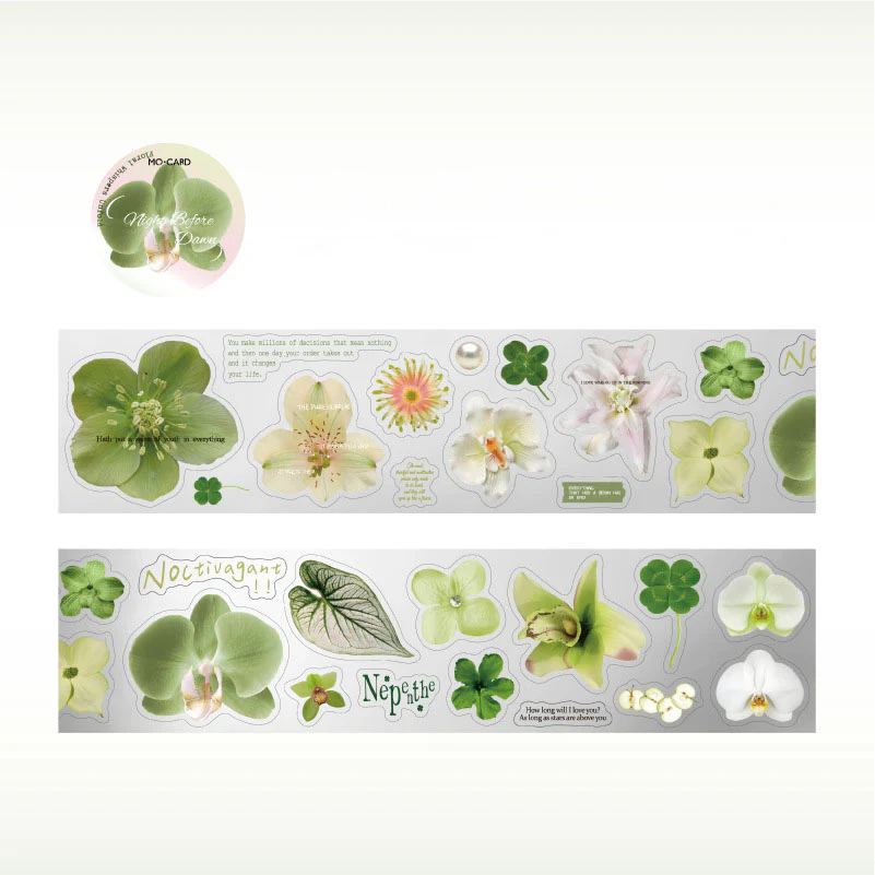 Mo Card | Pegatinas en Rollo Flower Meaning Night Before Dawn