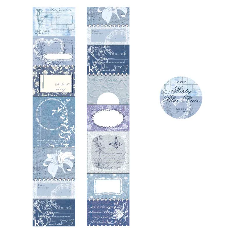 Mo Card | Pegatinas en Rollo Whisper Of Light Misty Blue Lace