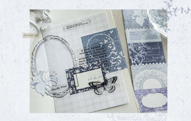 Mo Card | Pegatinas en Rollo Whisper Of Light Misty Blue Lace - Image 2