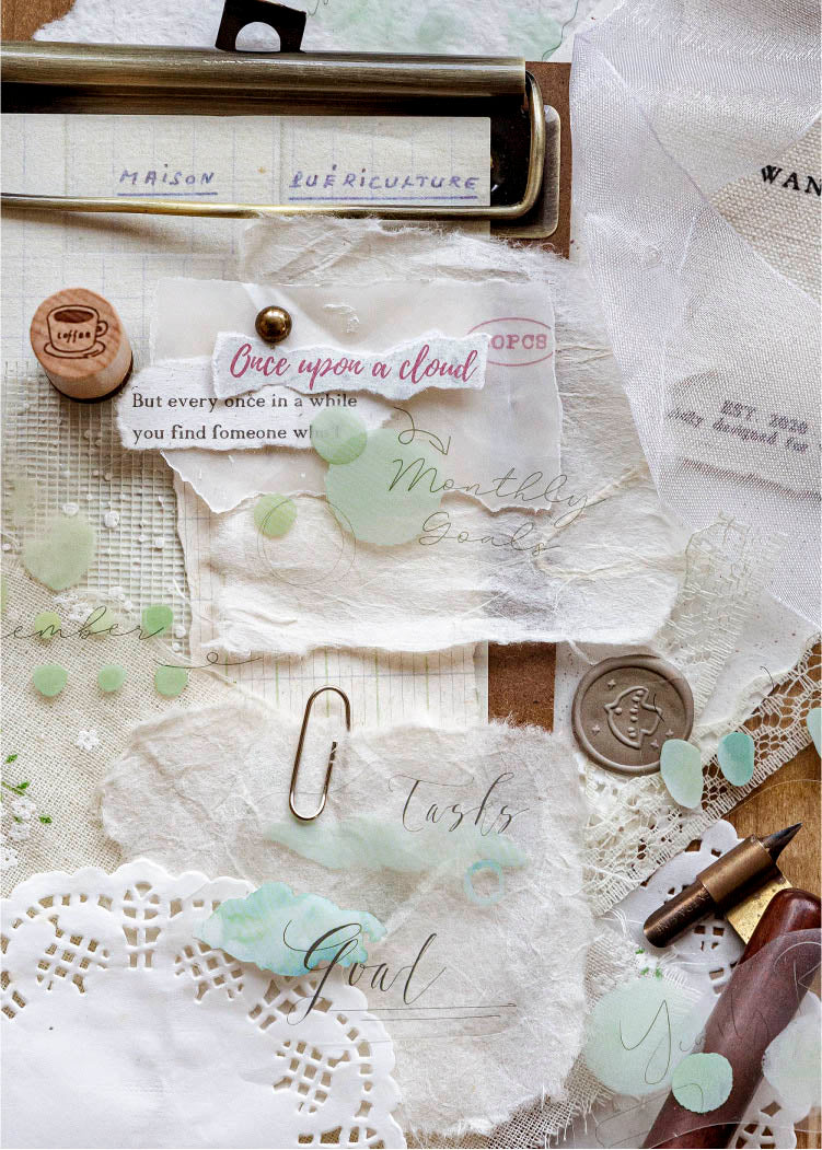 Mo Card | Pegatinas Multi Color Watercolor Shop Breathing Green Tide - Image 3