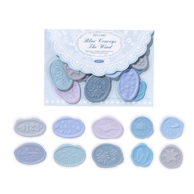 Mo Card | Pegatinas Paper Mailing Blue Conveys The Wind
