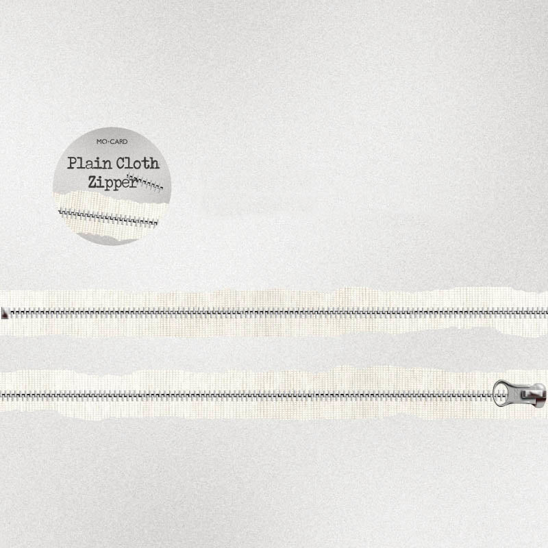 Mo Card | Rippled Edge Sewing Washi Tape Plain Cloth Zipper