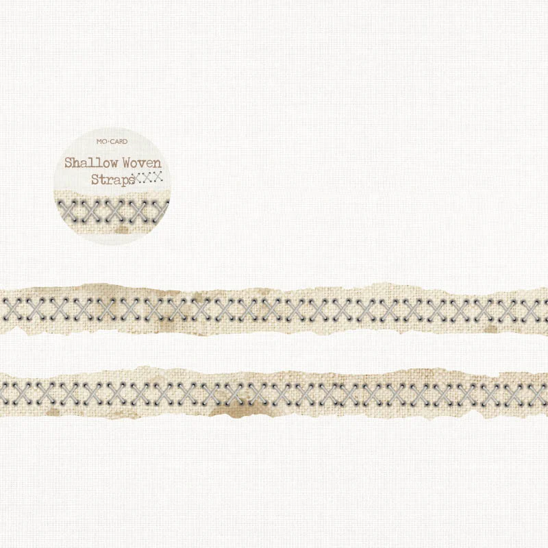 Mo Card | Rippled Edge Sewing Washi Tape Shallow Woven Straps