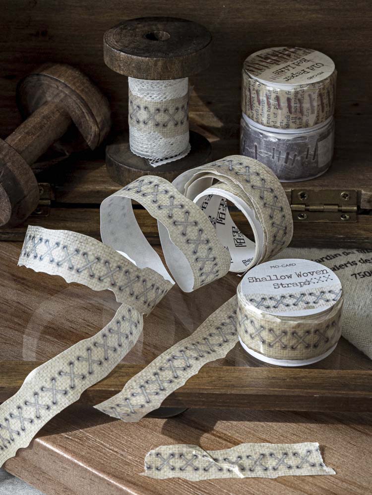 Mo Card | Rippled Edge Sewing Washi Tape Shallow Woven Straps - Image 2