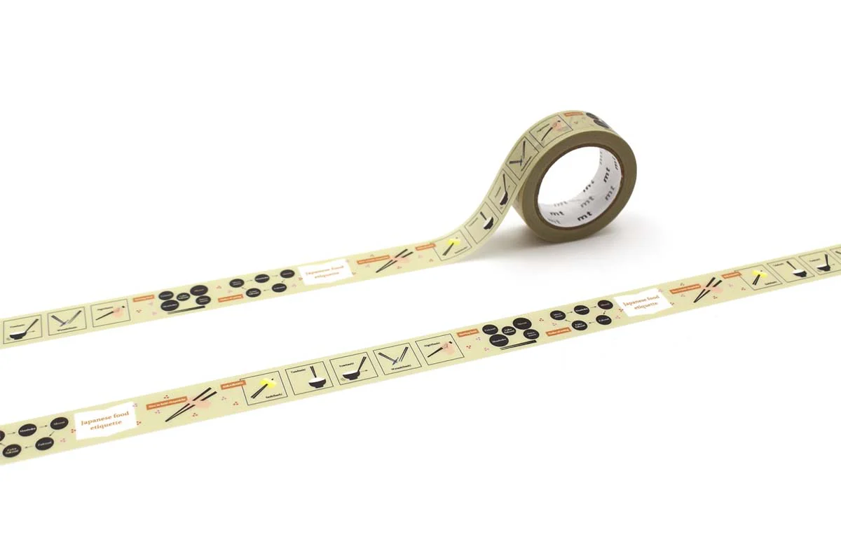 MT Masking Tape | Japanese Traditional Dinner Etiquette Washi Tape - Image 3