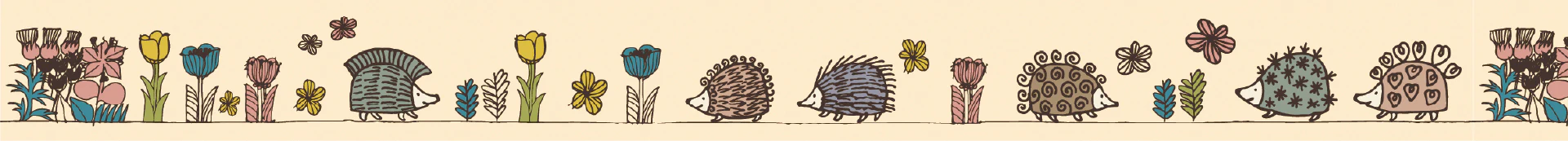 MT Masking Tape | Lisa Larson Hedgehog Garden Washi Tape - Image 3