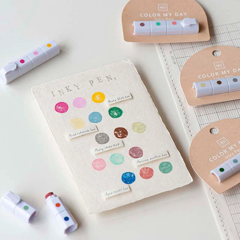 MU LifeStyle | Set de Tinta para Sellos Ink Pen 13 Morning Feather Hue - Image 3