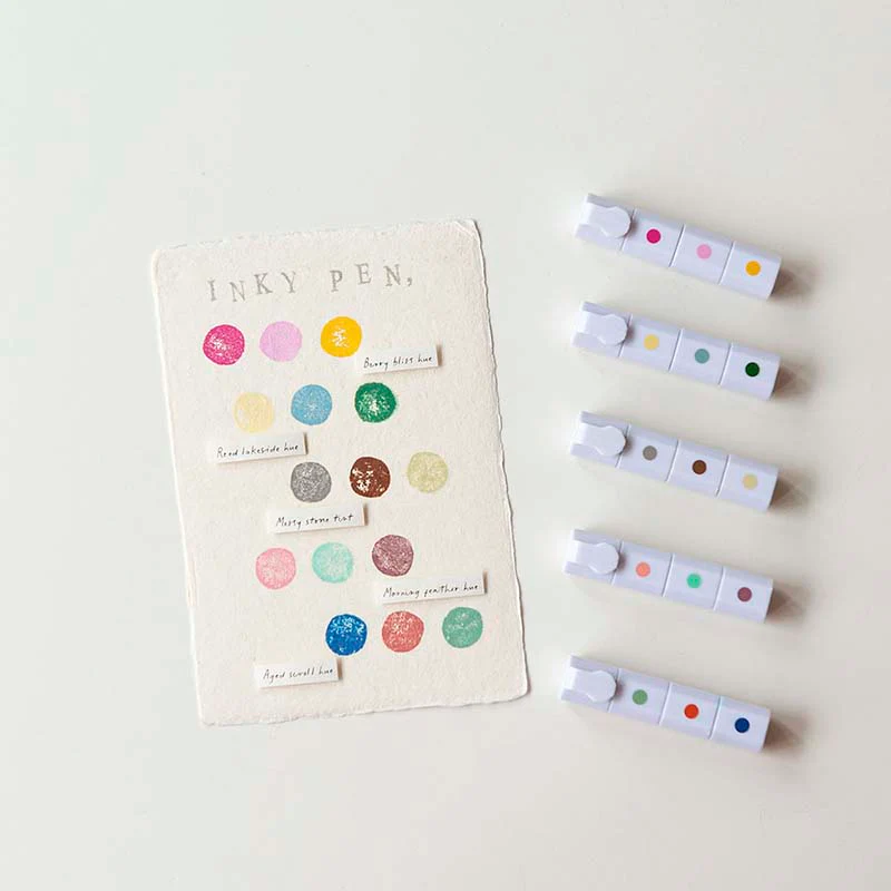MU LifeStyle | Set de Tinta para Sellos Ink Pen 13 Morning Feather Hue - Image 4