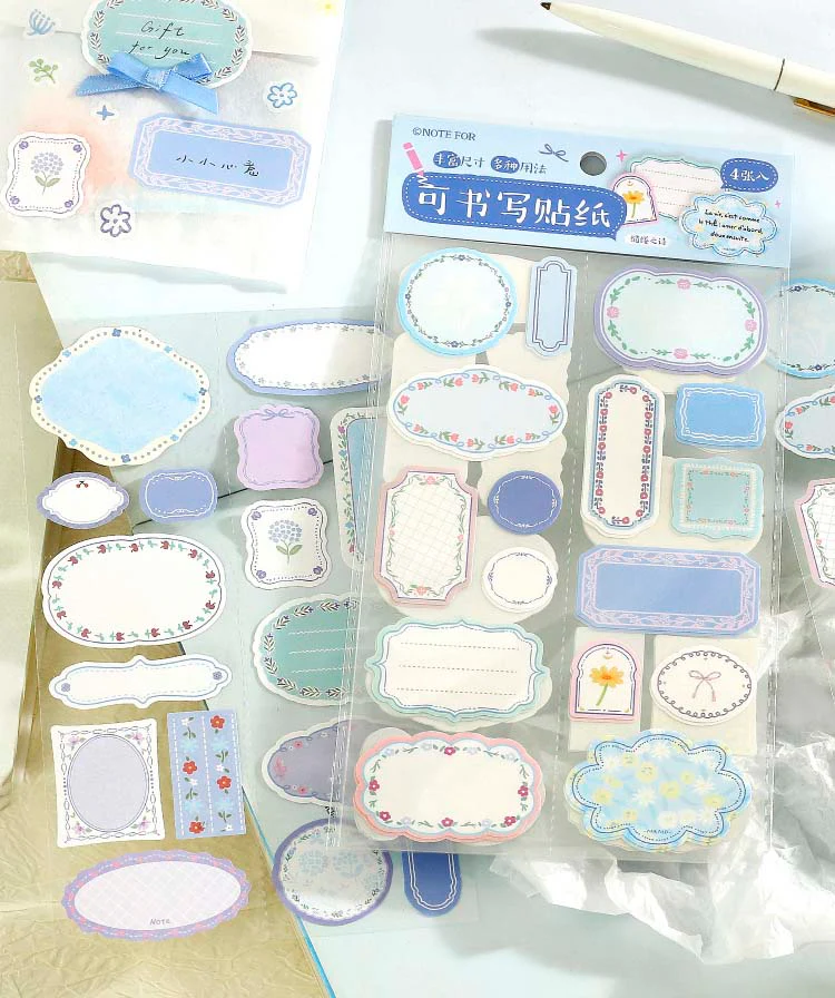 Note For | Pegatinas Beautiful Labels Blue (4pc) - Image 3