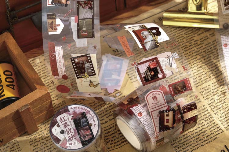Note For | Pegatinas en Rollo Filmography PET Red Curtain - Image 3