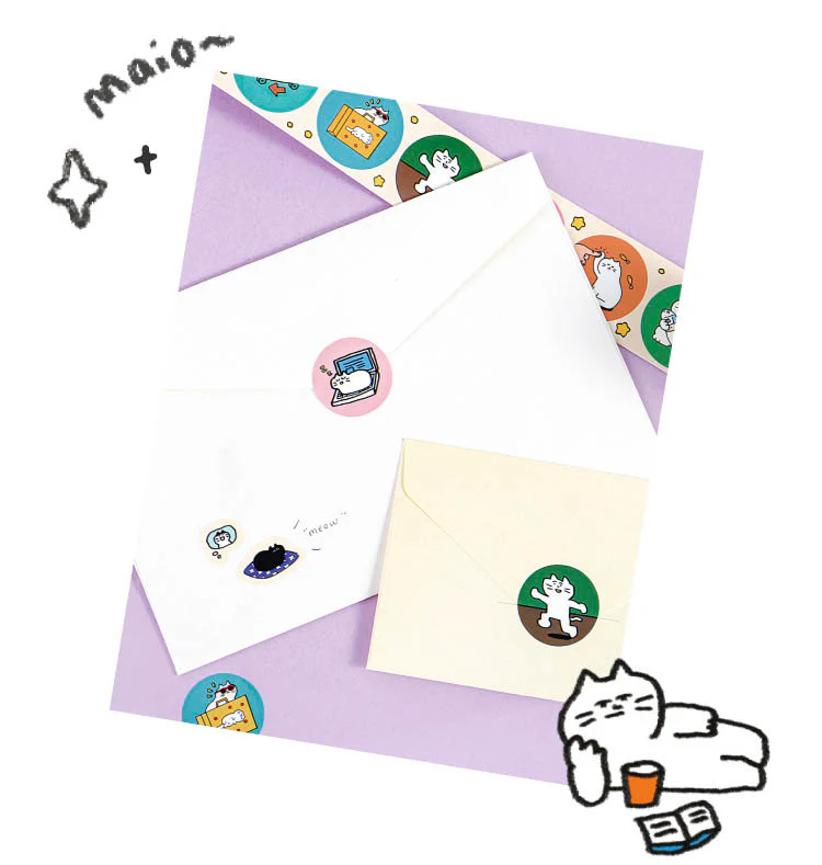 Note For | Pegatinas en Rollo Matsugoda Ever Changing Cat - Image 5