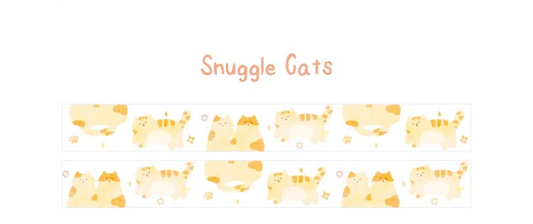 Note For | Spring Time Ballad Washi Tape Snuggle Cats - Image 3