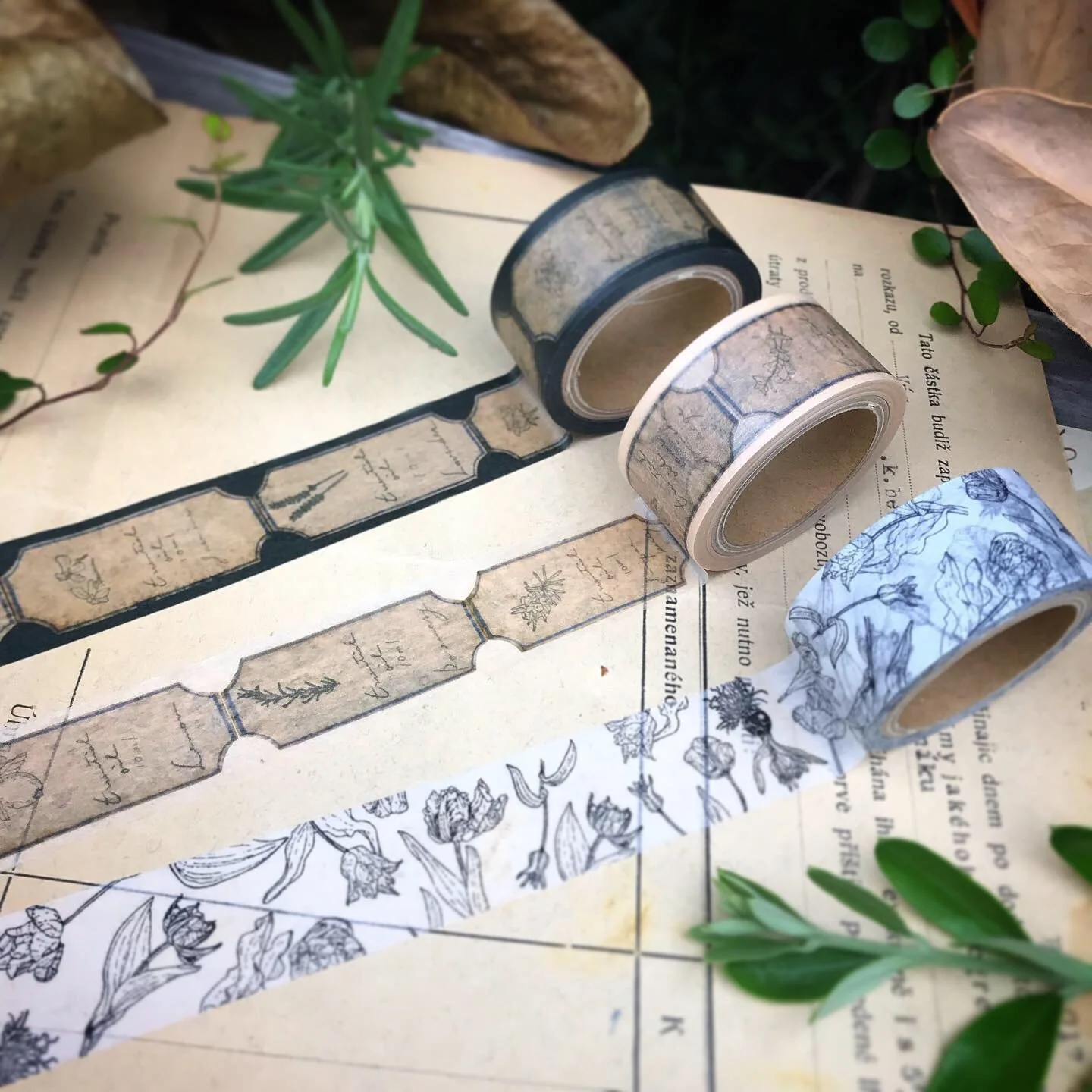 Papier Platz | Hutte. Beige Washi Tape - Image 2