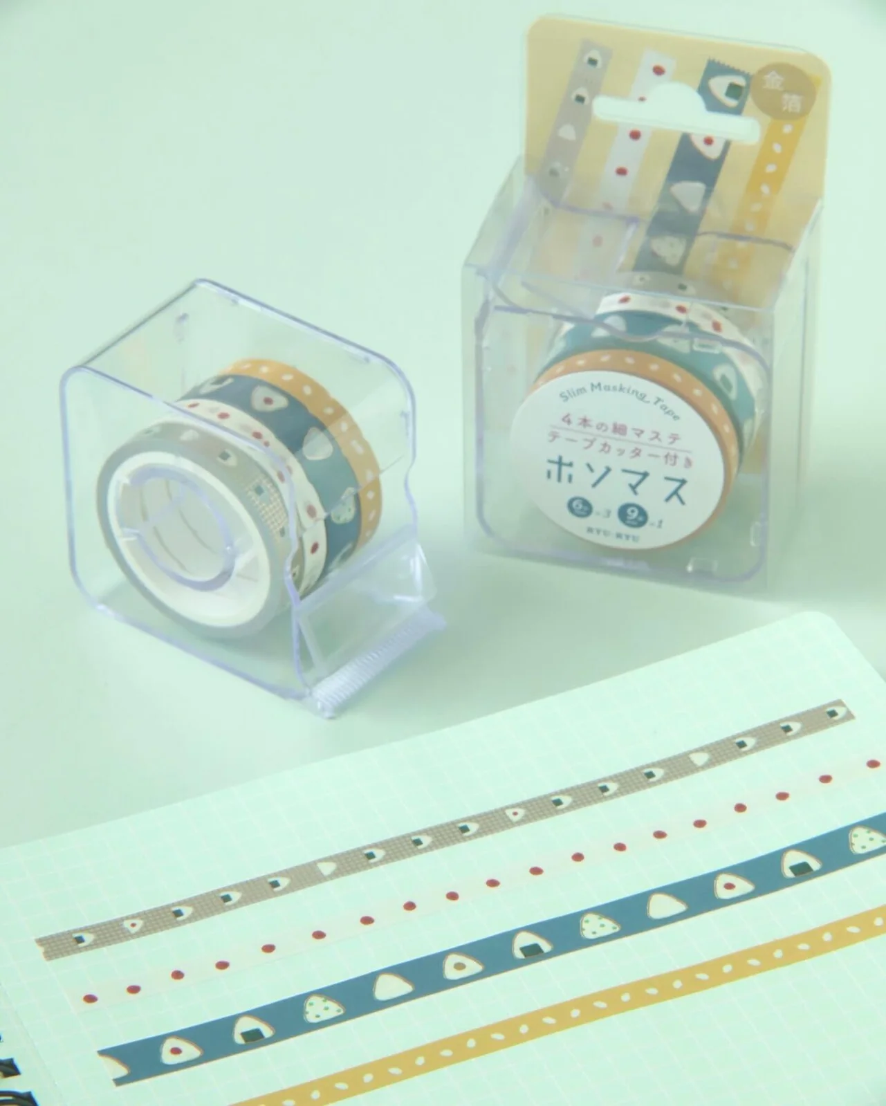 RyuRyu | Set de Washi Tapes Slim Rice Ball Onigiri - Image 3