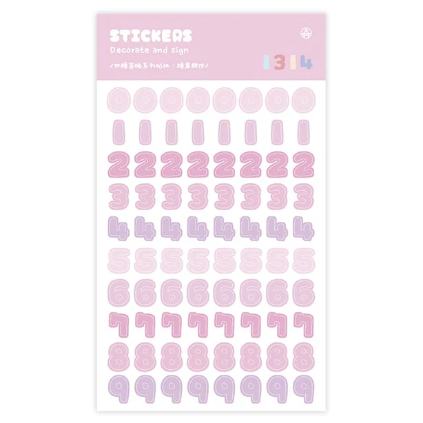 Mo Card | Pegatinas Secret Jelly Numbers Candy