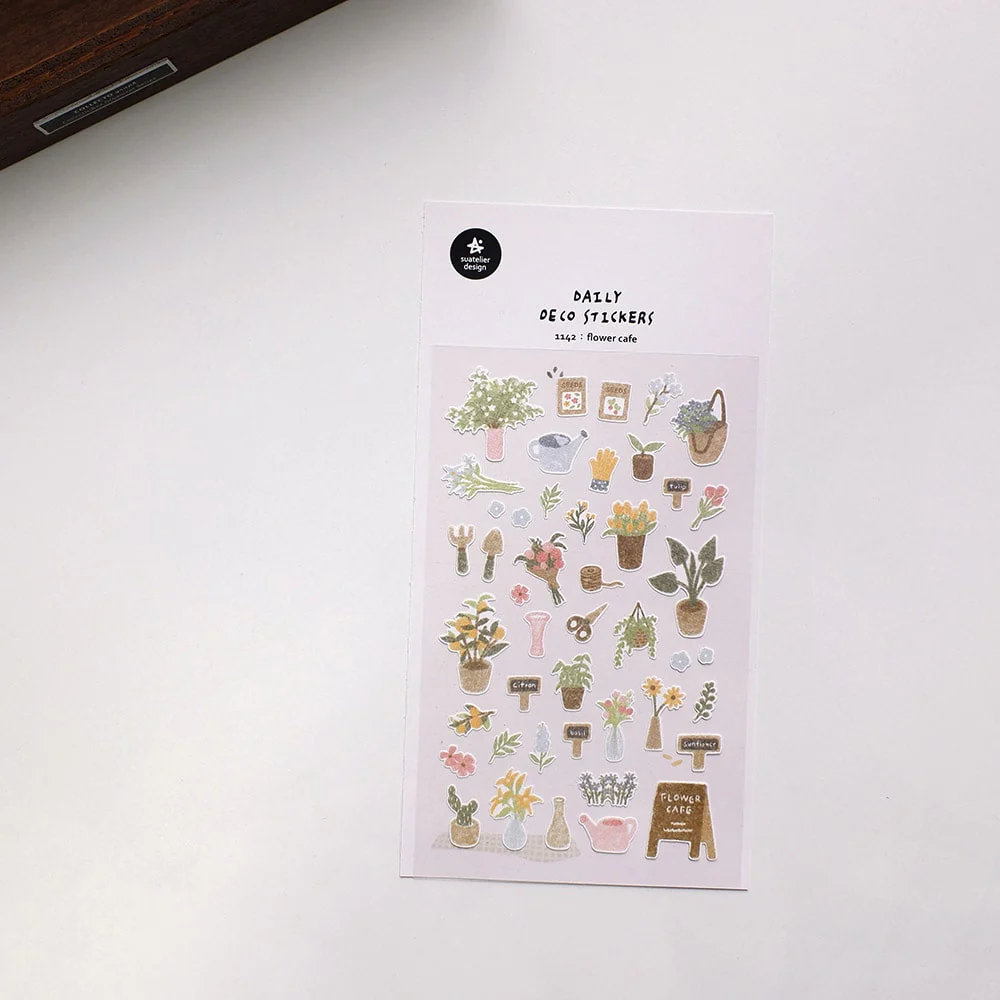 Suatelier | Pegatinas Flower Cafe - Image 2