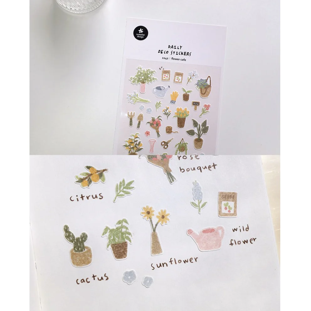Suatelier | Pegatinas Flower Cafe - Image 3