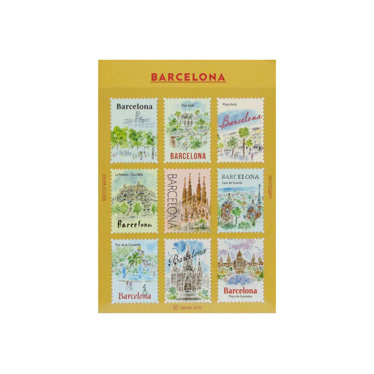 Suatelier | Pegatinas Post Stamp L'après-midi Barcelona