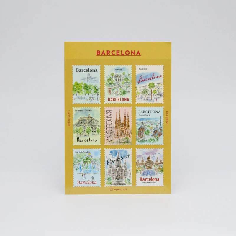 Suatelier | Pegatinas Post Stamp L'après-midi Barcelona - Image 2