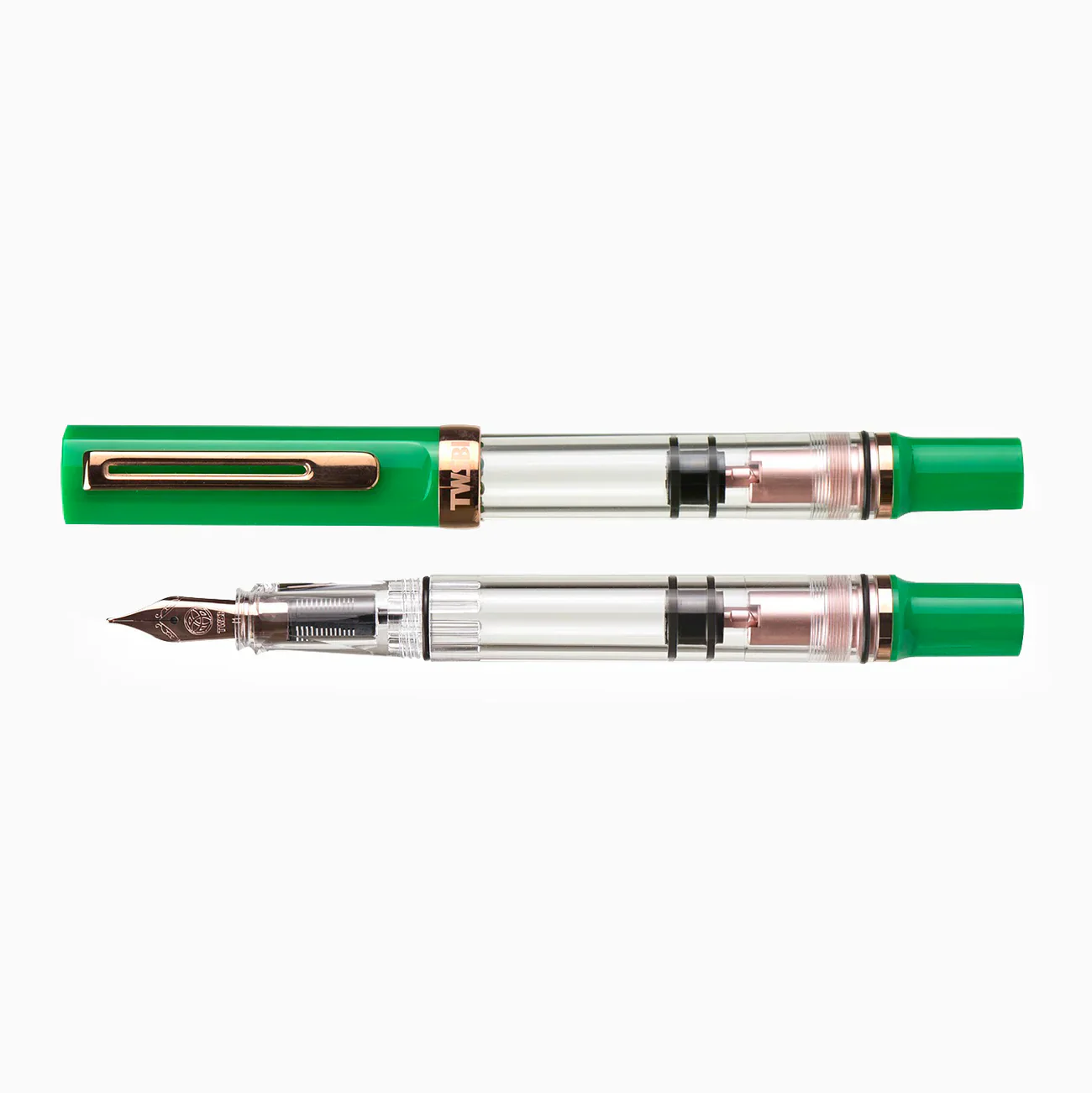 TWSBI | Set Pluma Estilográfica ECO T Royal Jade F con Tinta Midnight Blue - Image 4