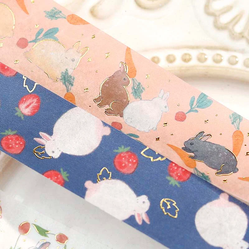 BGM | Foil Rabbit Country 3 O'clock Snack Washi Tape - Image 2