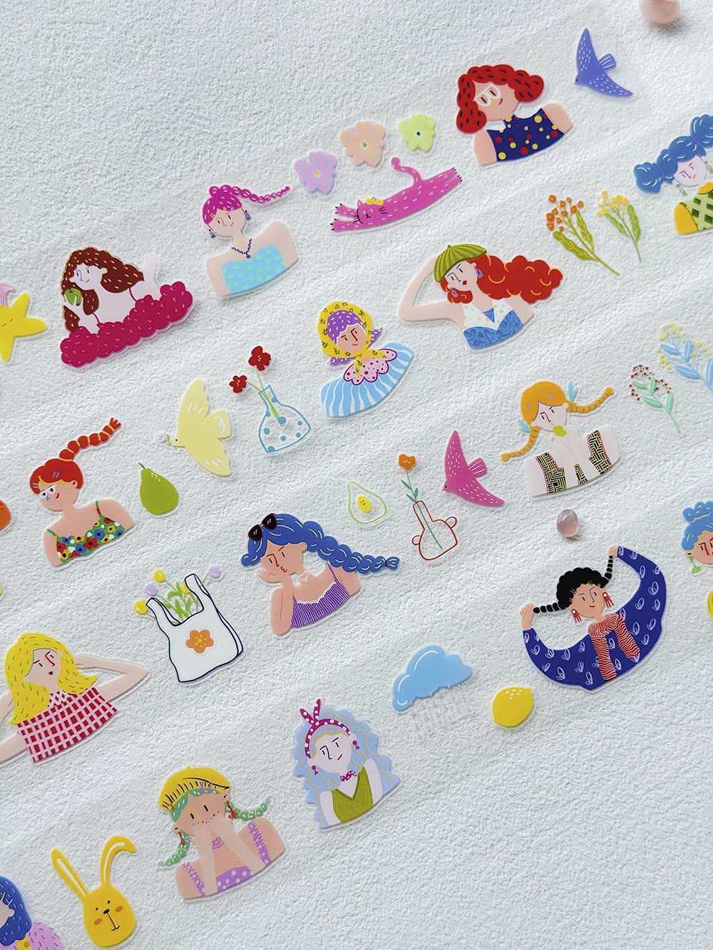 XiYue | Pegatinas en Rollo Colorful Girls - Image 6